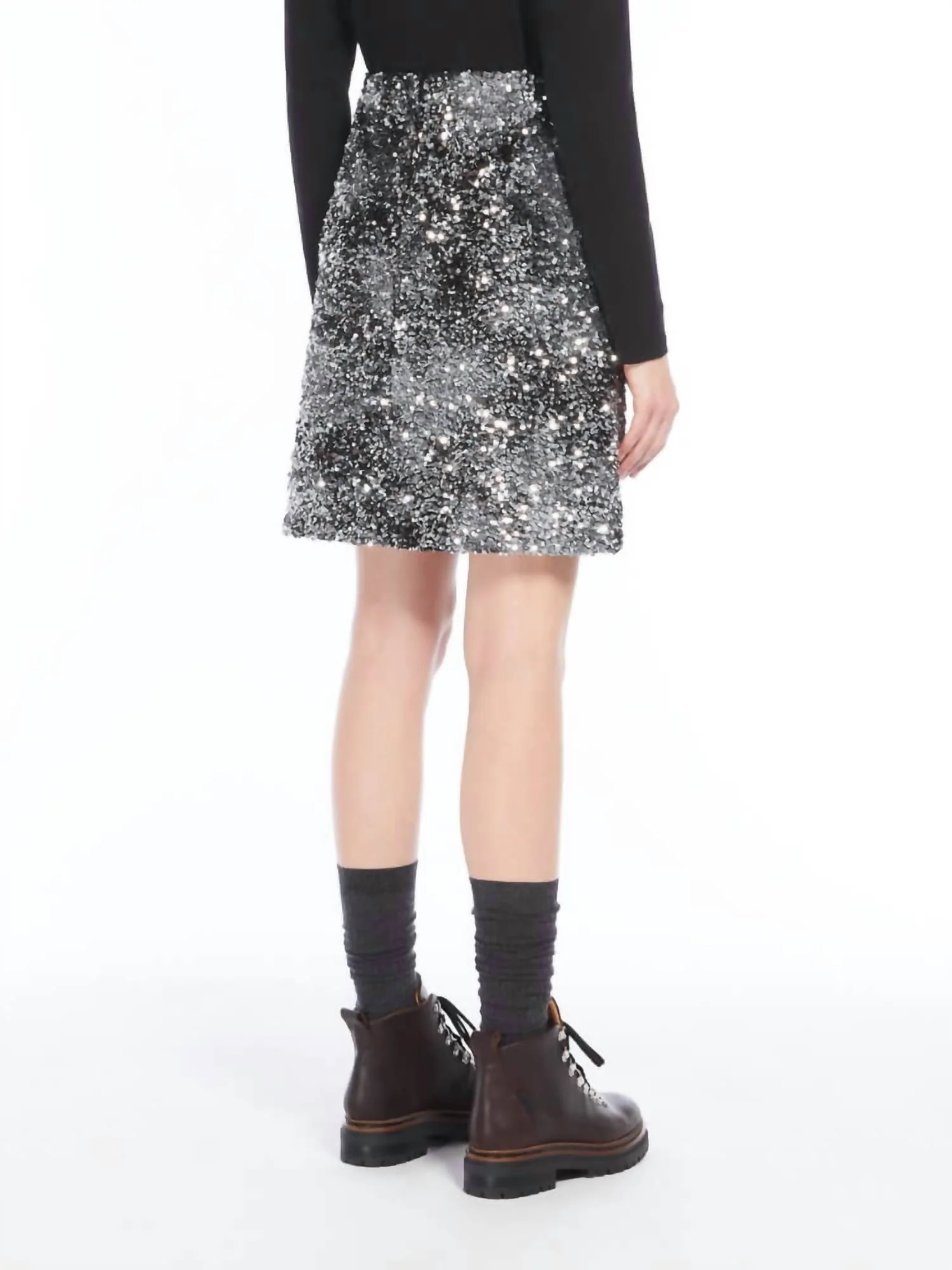 Uvetta Skirt In Black Sequins