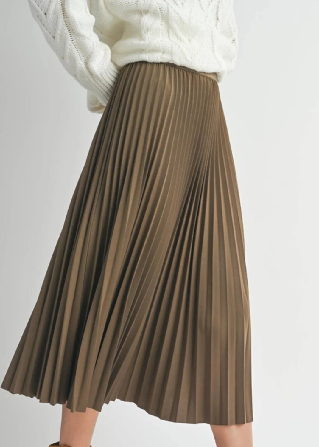 Full Of Charm Maxi Skirt In Brown