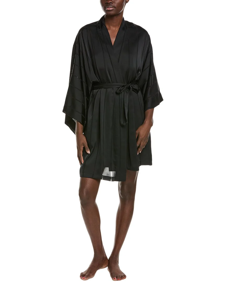 Natori Sheer Stripe Jacquard Wrap