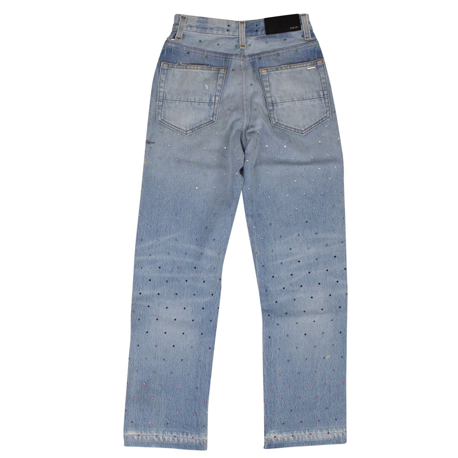 Amiri Gradient Crystal Recon Denim - Blue