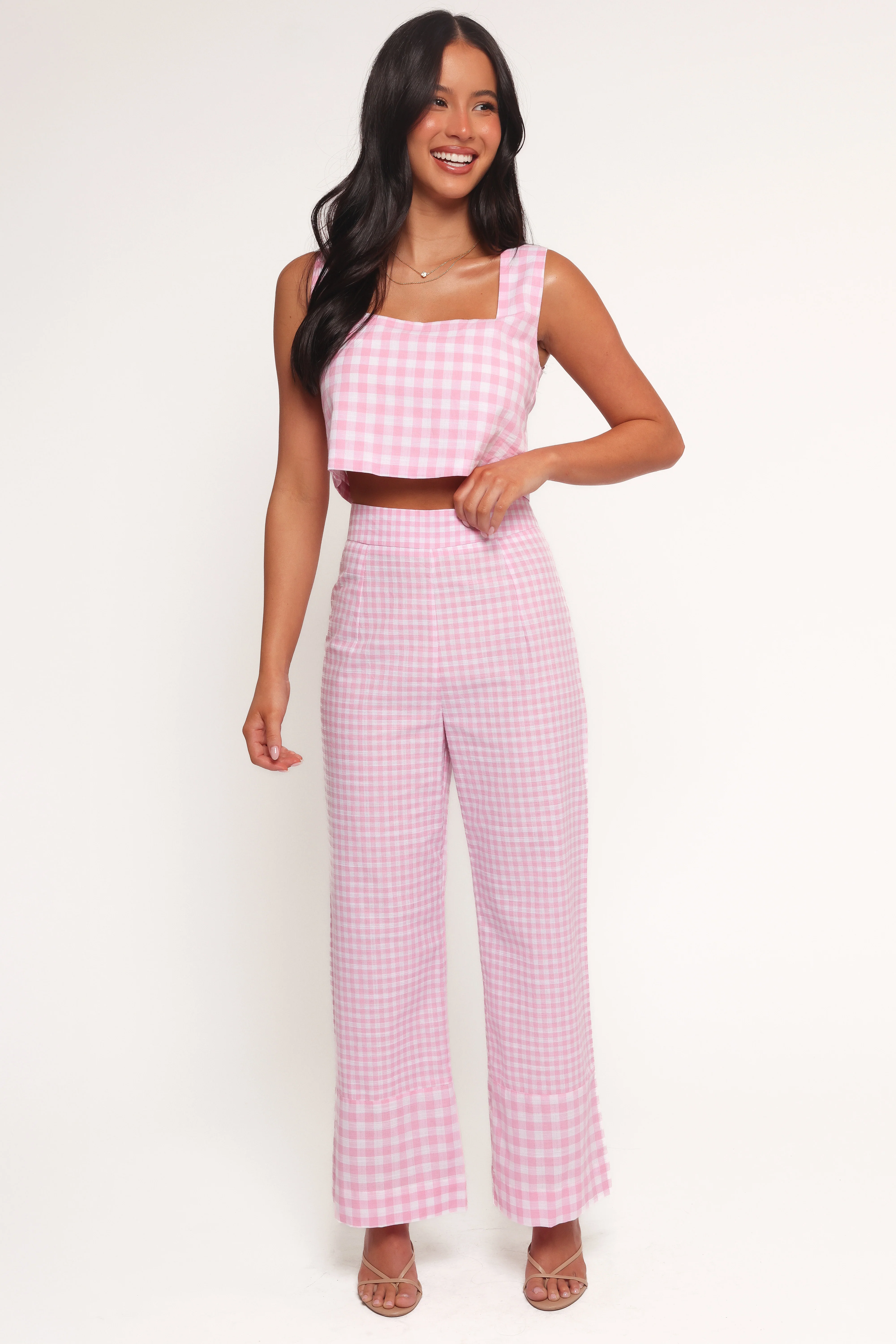 Devlin Cotton Top - Pink Gingham
