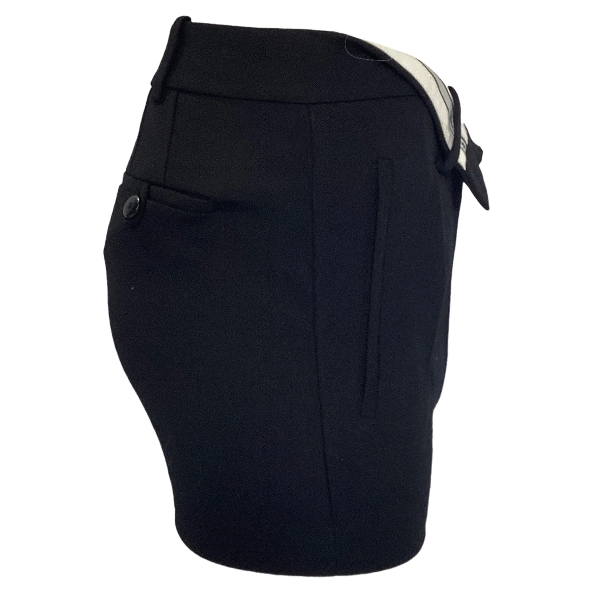Alexander Wang Open Waist Mini Skirt in Black Wool