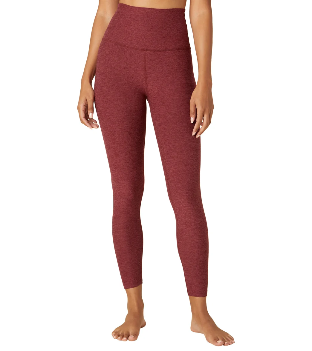 Beyond Yoga Spacedye High Waisted Caught In The Midi 7/8 Yoga Leggings Port Wine-Ruby