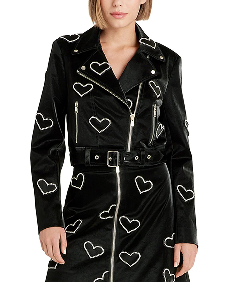 Cinq à Sept Rhinestone Hearts Zoe Jacket