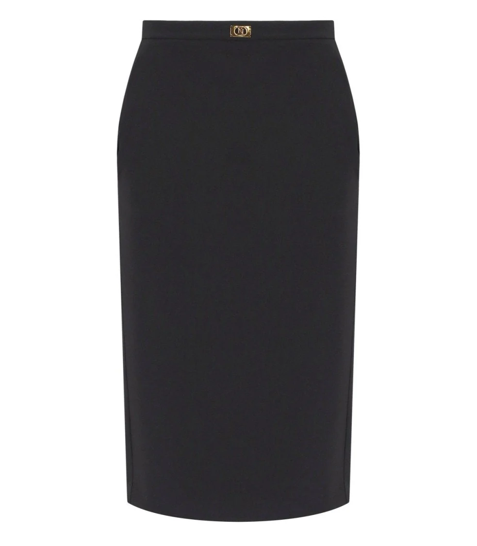 Black Skirt With Logo