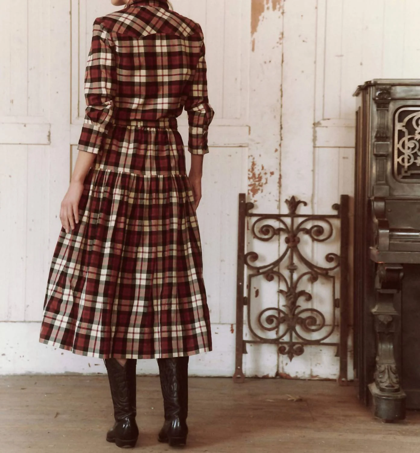 The Highland Skirt In Mill Plaid