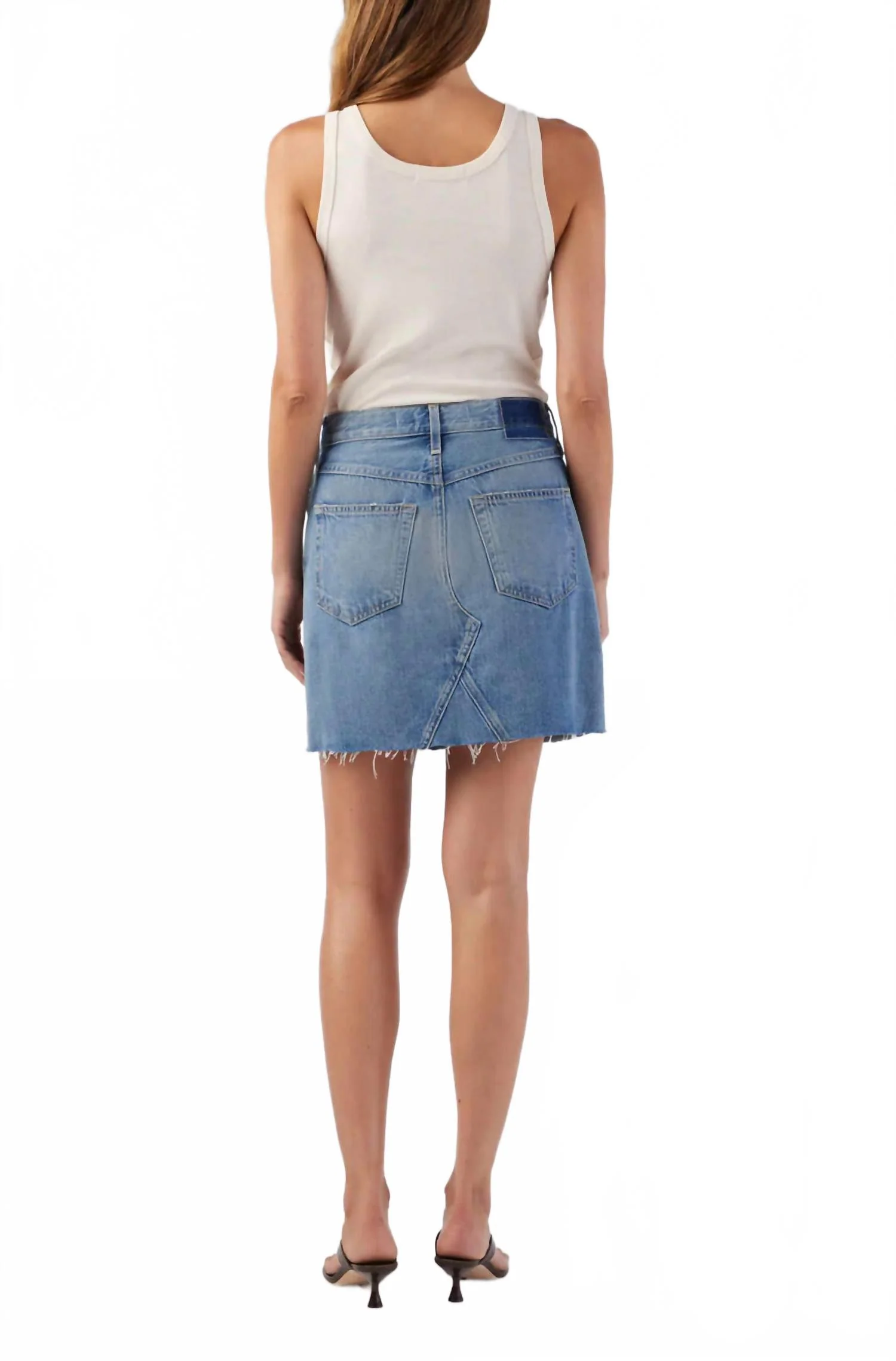 Alexis Skirt With Raw Cut Hem In Sweetheart