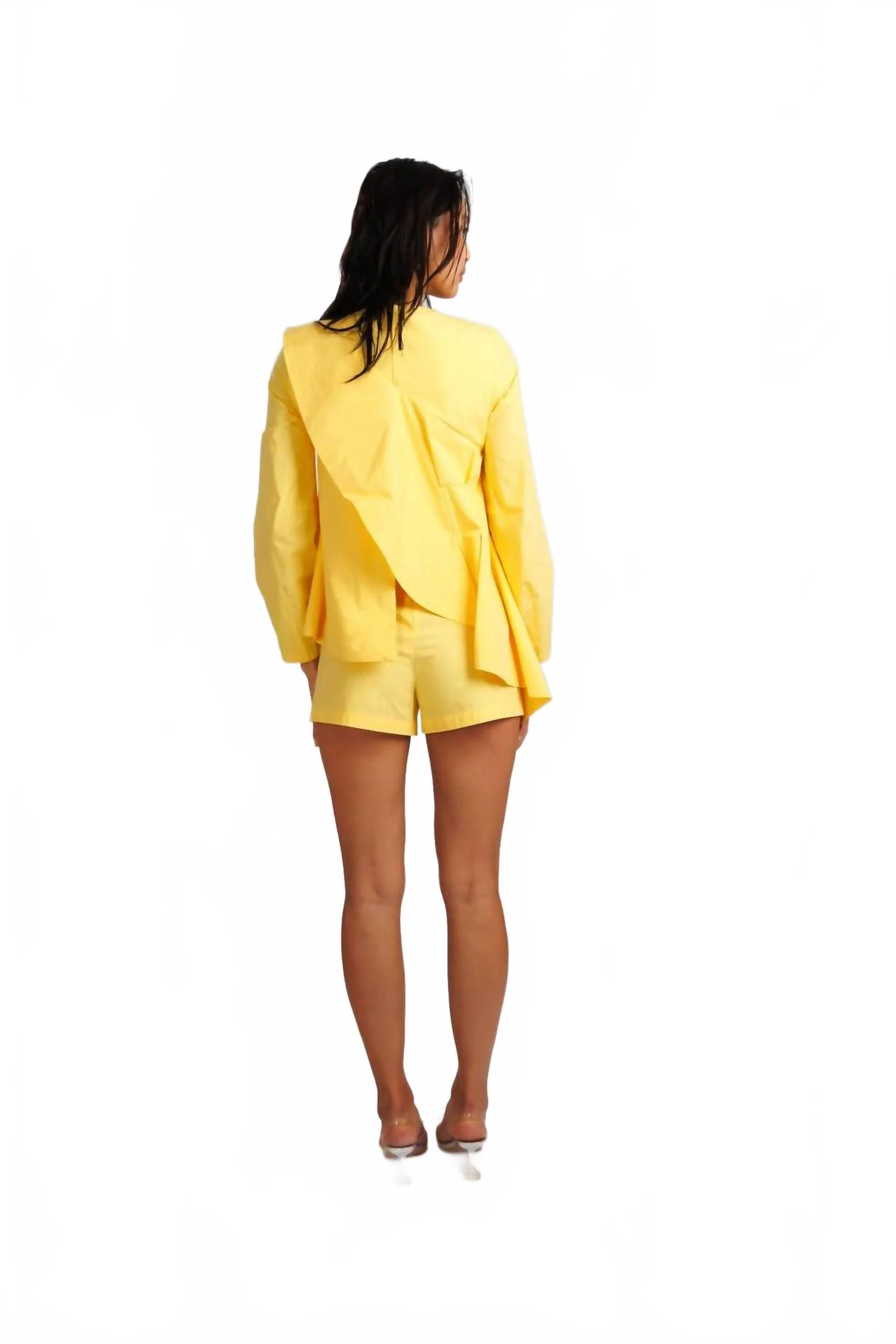 Tamron Top & Mini Shorts Set In Yellow