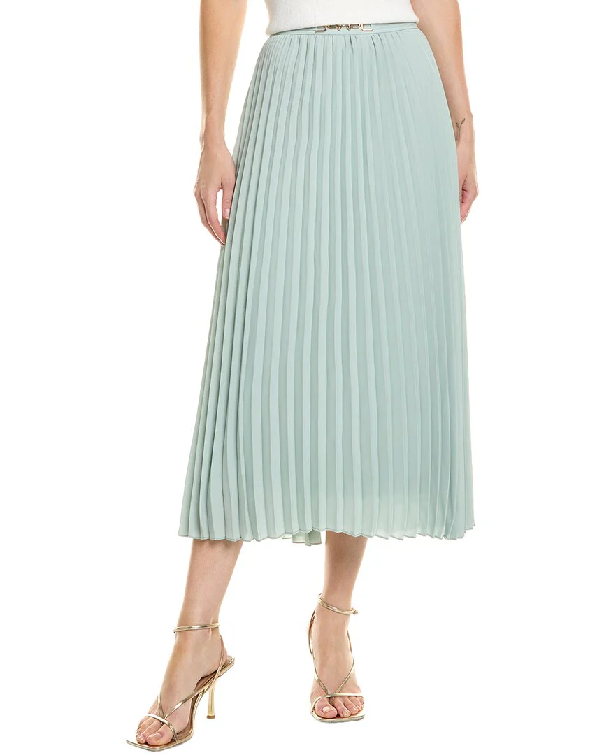Anne Klein Pull-On Pleated Midi Skirt