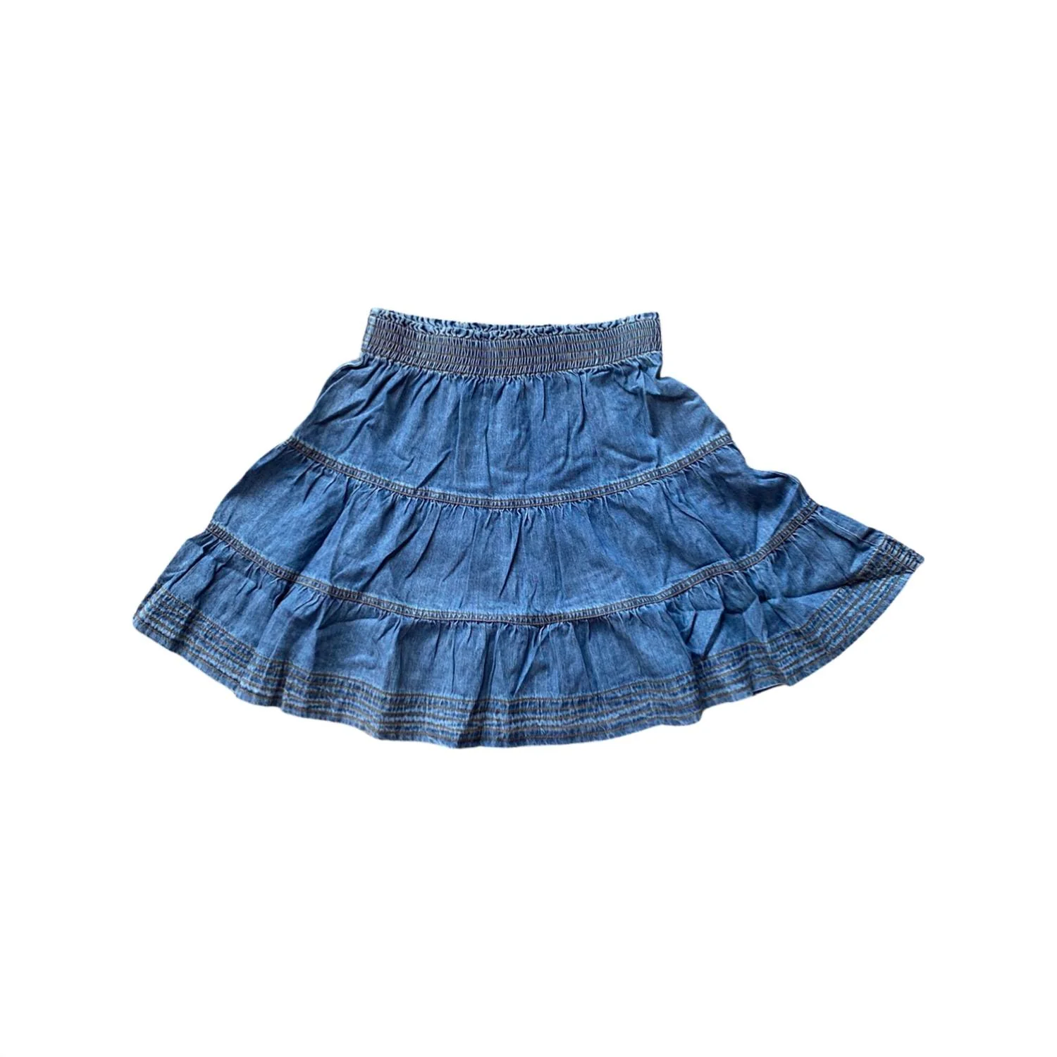Jenna Mini Skirt In Washed Denim