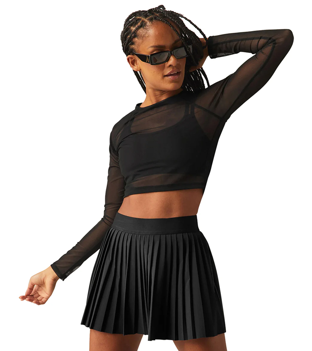 Beyond Yoga Show Off Mesh Long Sleeve Cropped Top