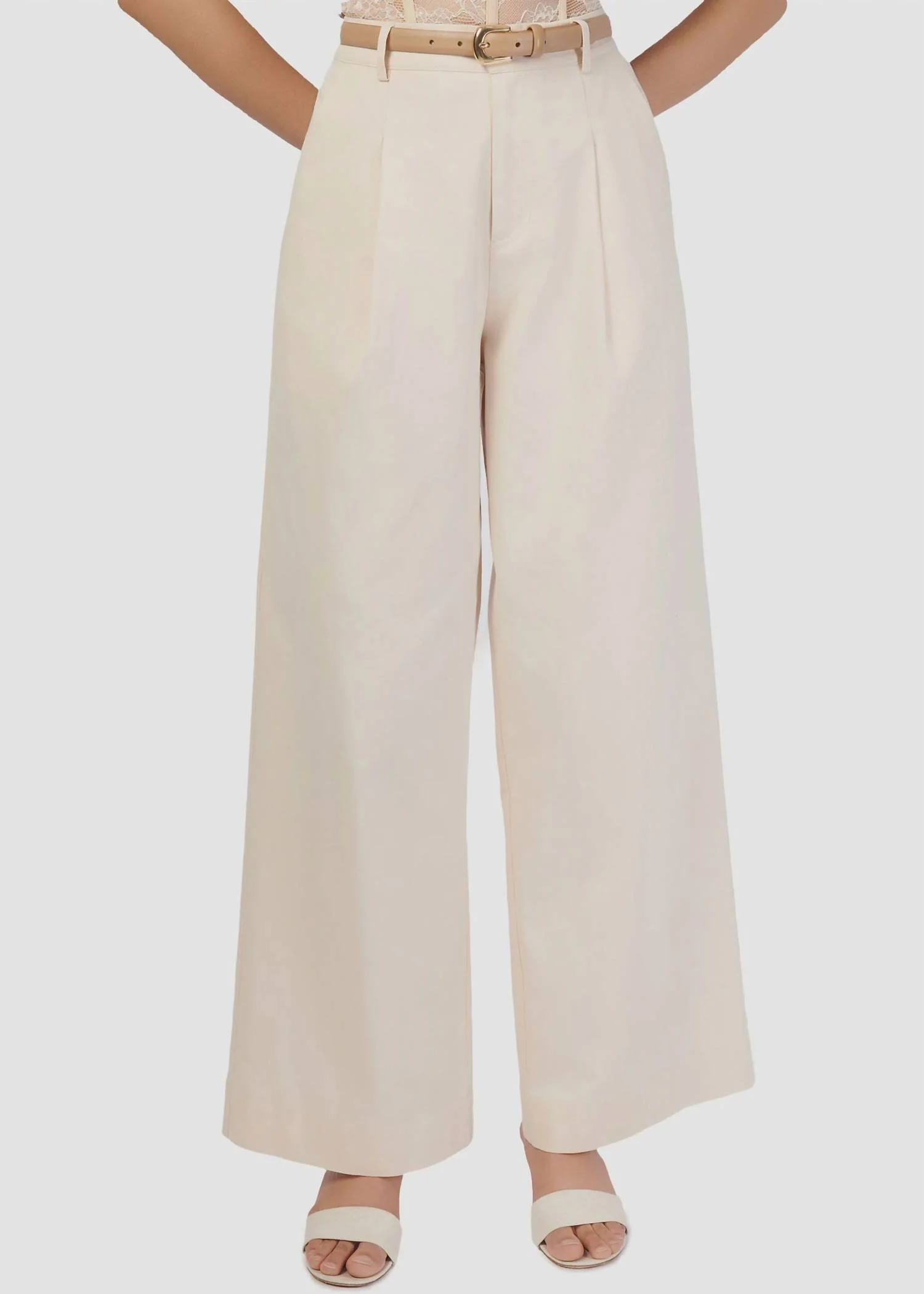 High Rise Trouser In Ivory