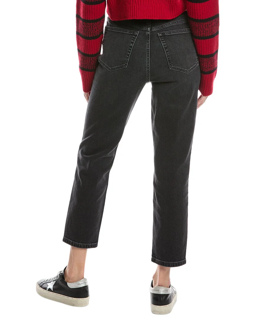 RE/DONE 90's High-Rise Washed Noir Ankle Crop Jean