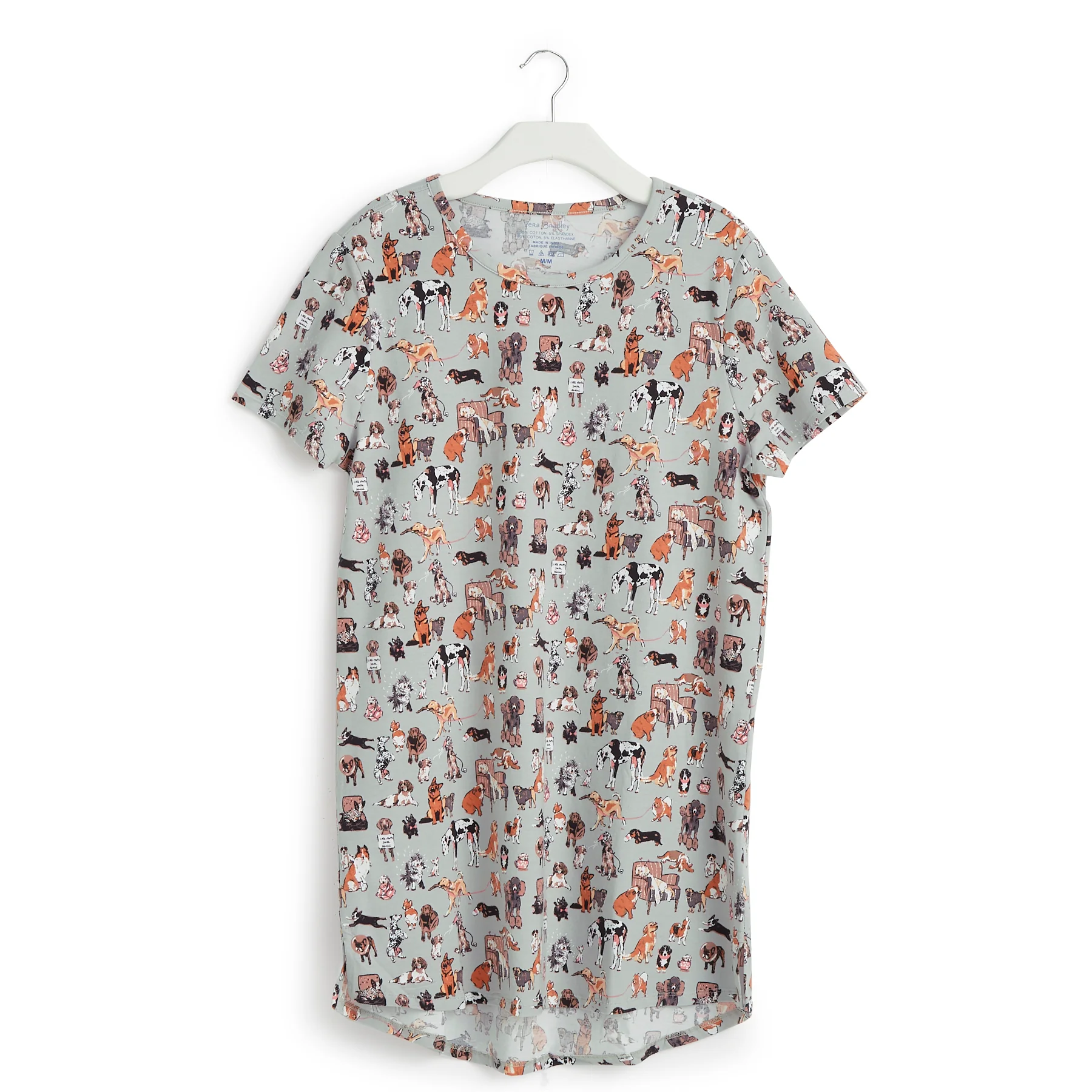 Outlet Knit Cotton/Spandex Short-Sleeved Night Dress