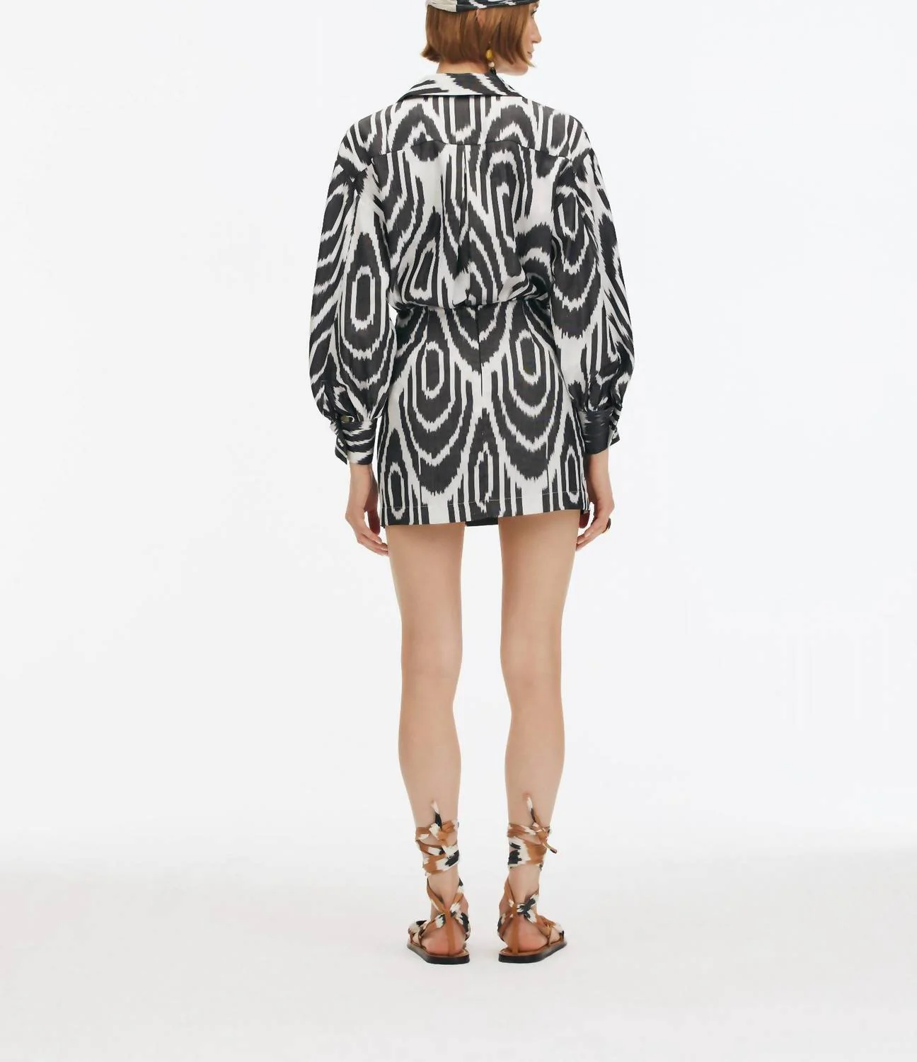Tiril Skirt In Black-White Zebra Motif
