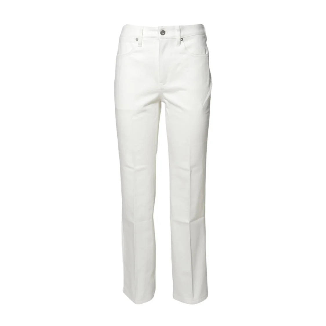 Flare Pants In Cream Denim