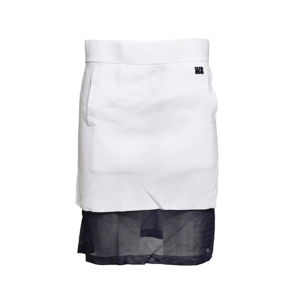 Verse Mini Skirt In White Viscose