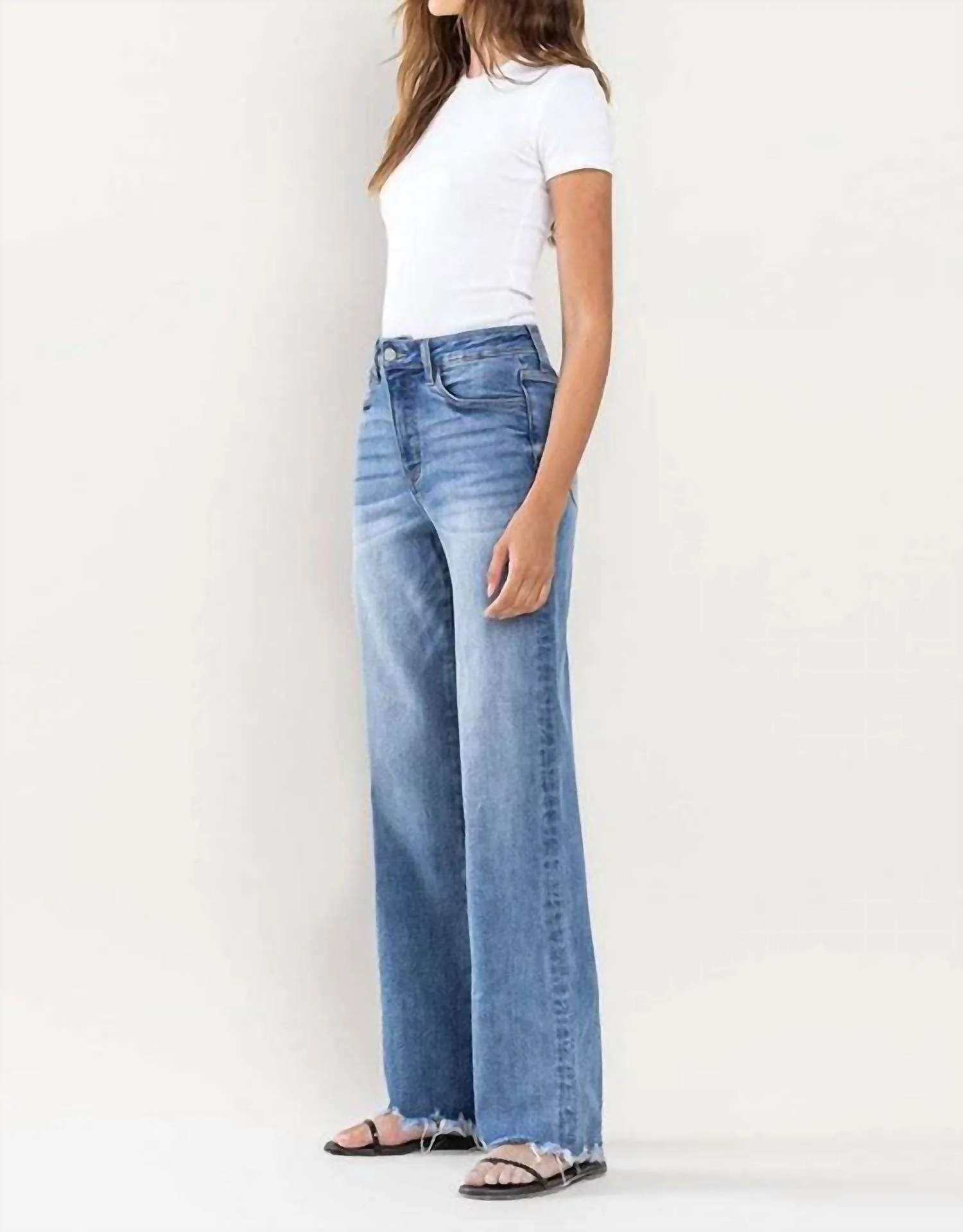 Tummy Control 90's Vintage Super High Jeans - Plus In Medium Denim