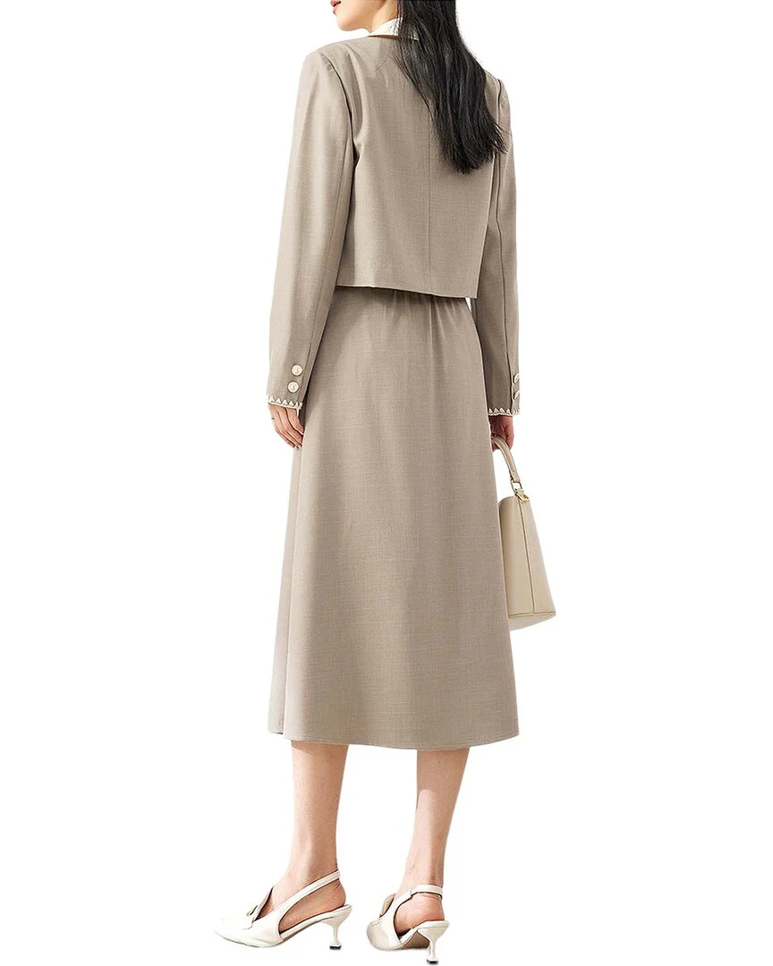 OUNIXUE 2pc Blazer & Skirt Set