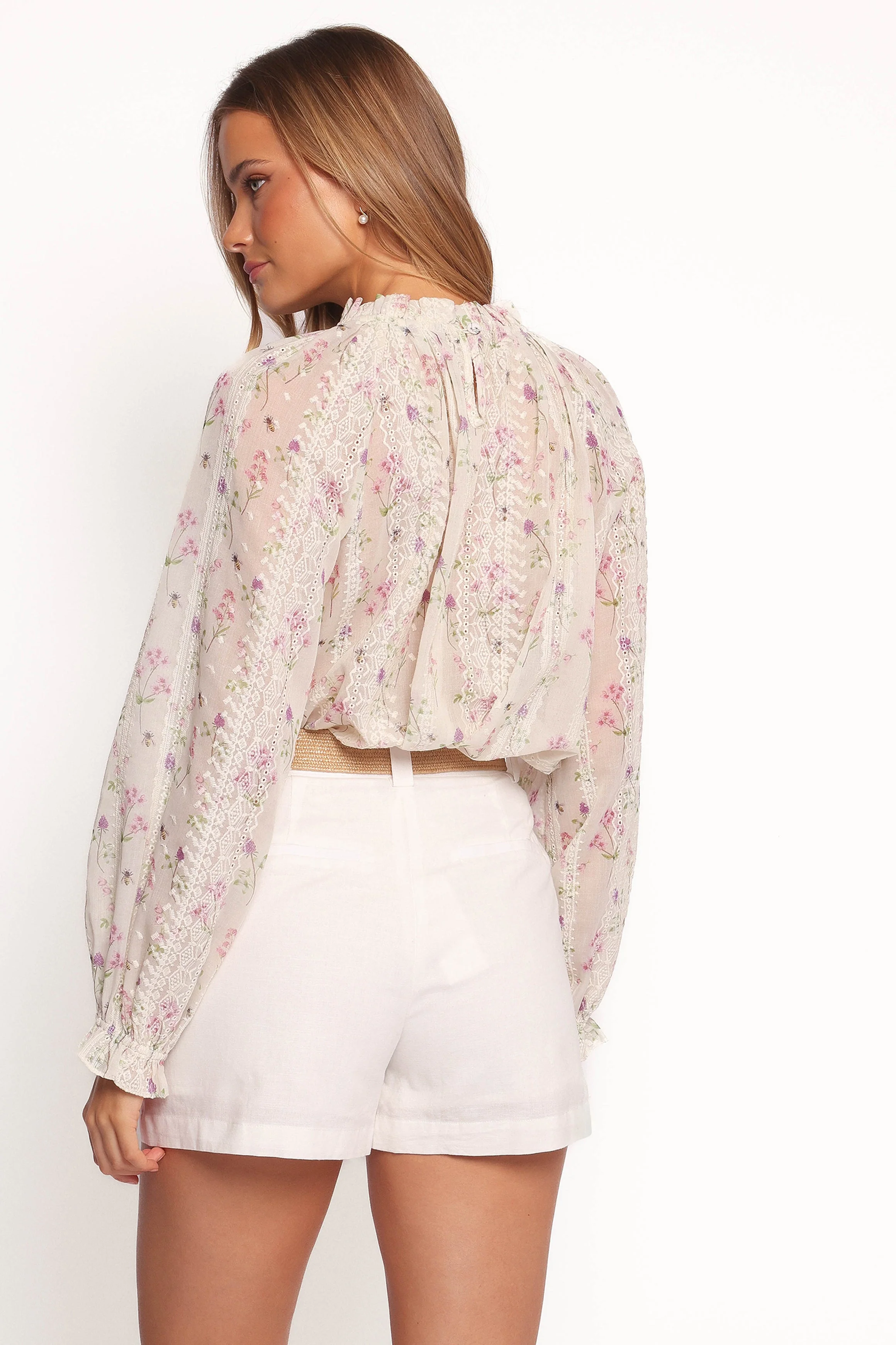 Annie Long Sleeve Top - Pink Floral