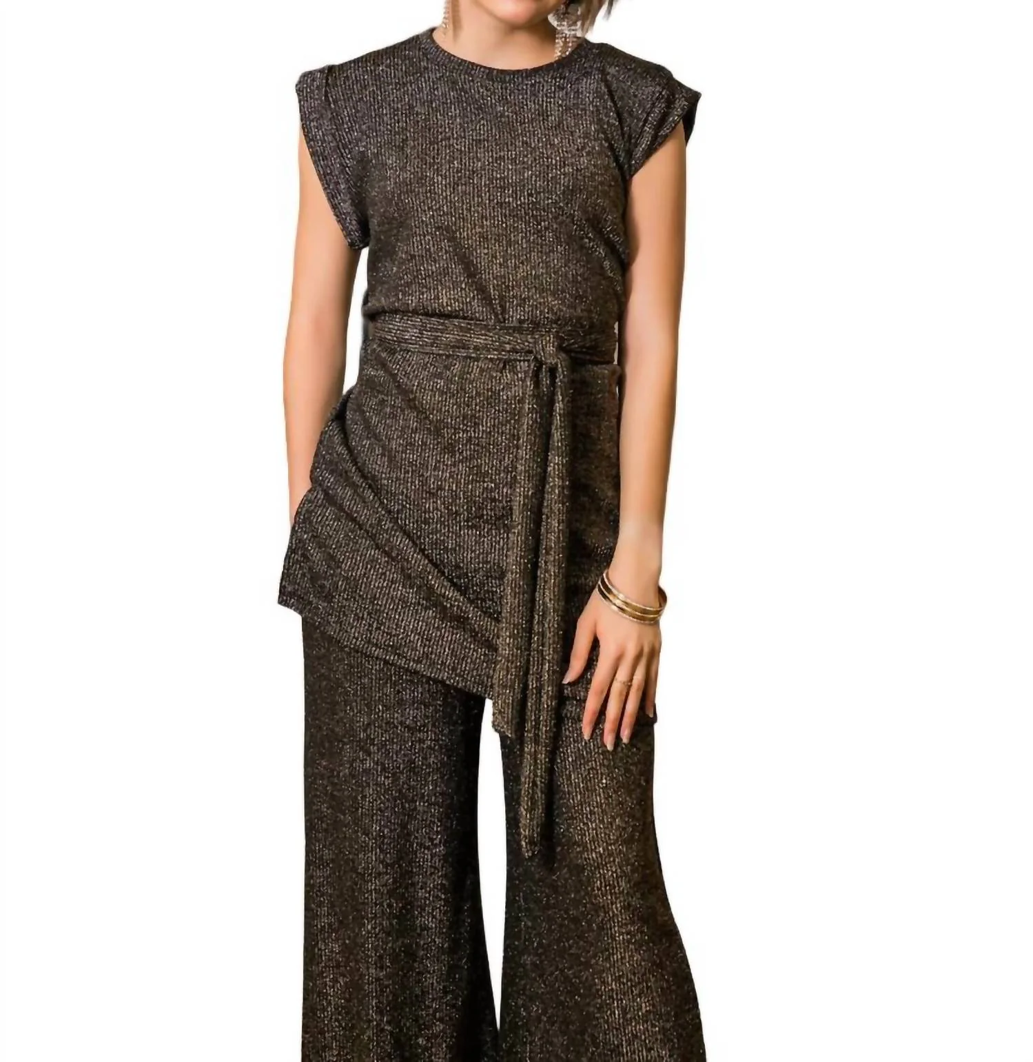 Aura Tunic & Palazzo Pants Set In Multi