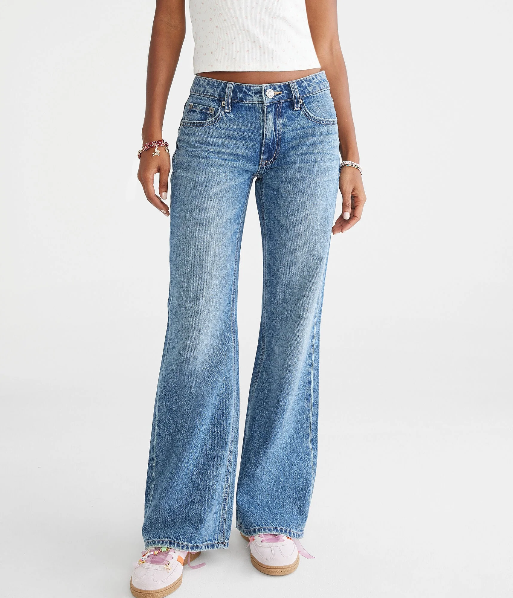 Aeropostale Low-Rise Baggy Flare Jean