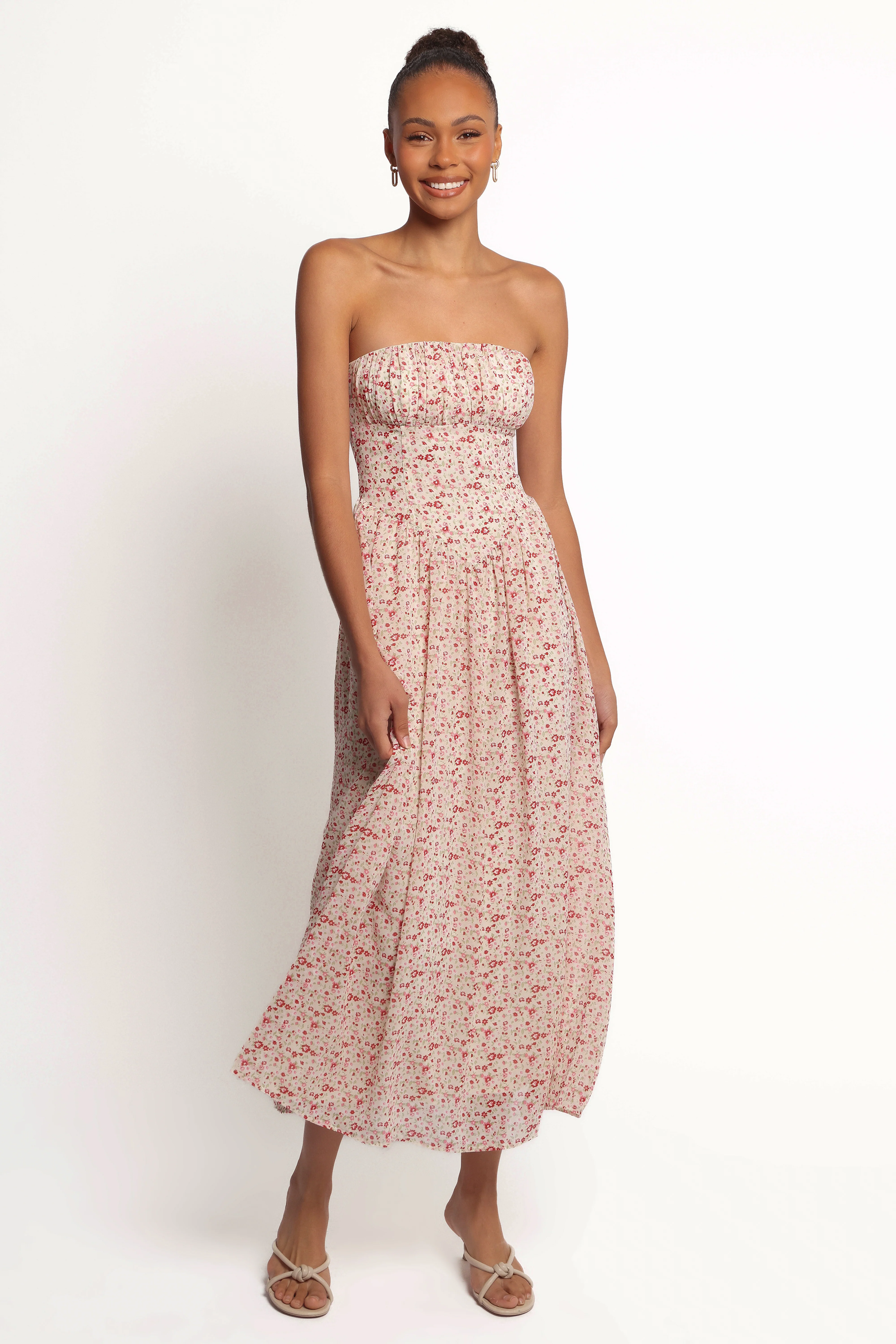 Jody Strapless Maxi Dress - Floral