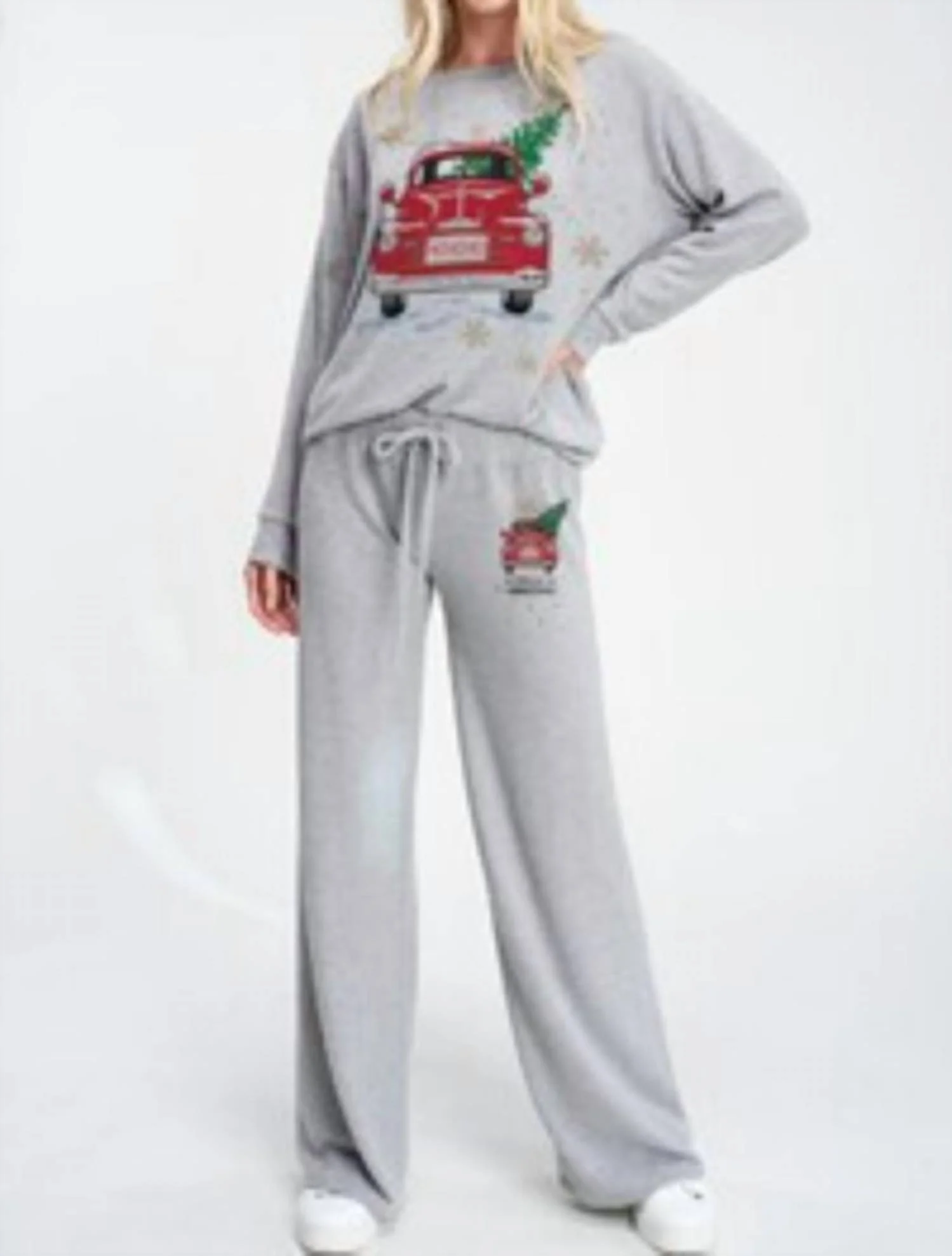 Ho Ho Ho Holiday Set In Grey, Red, Green