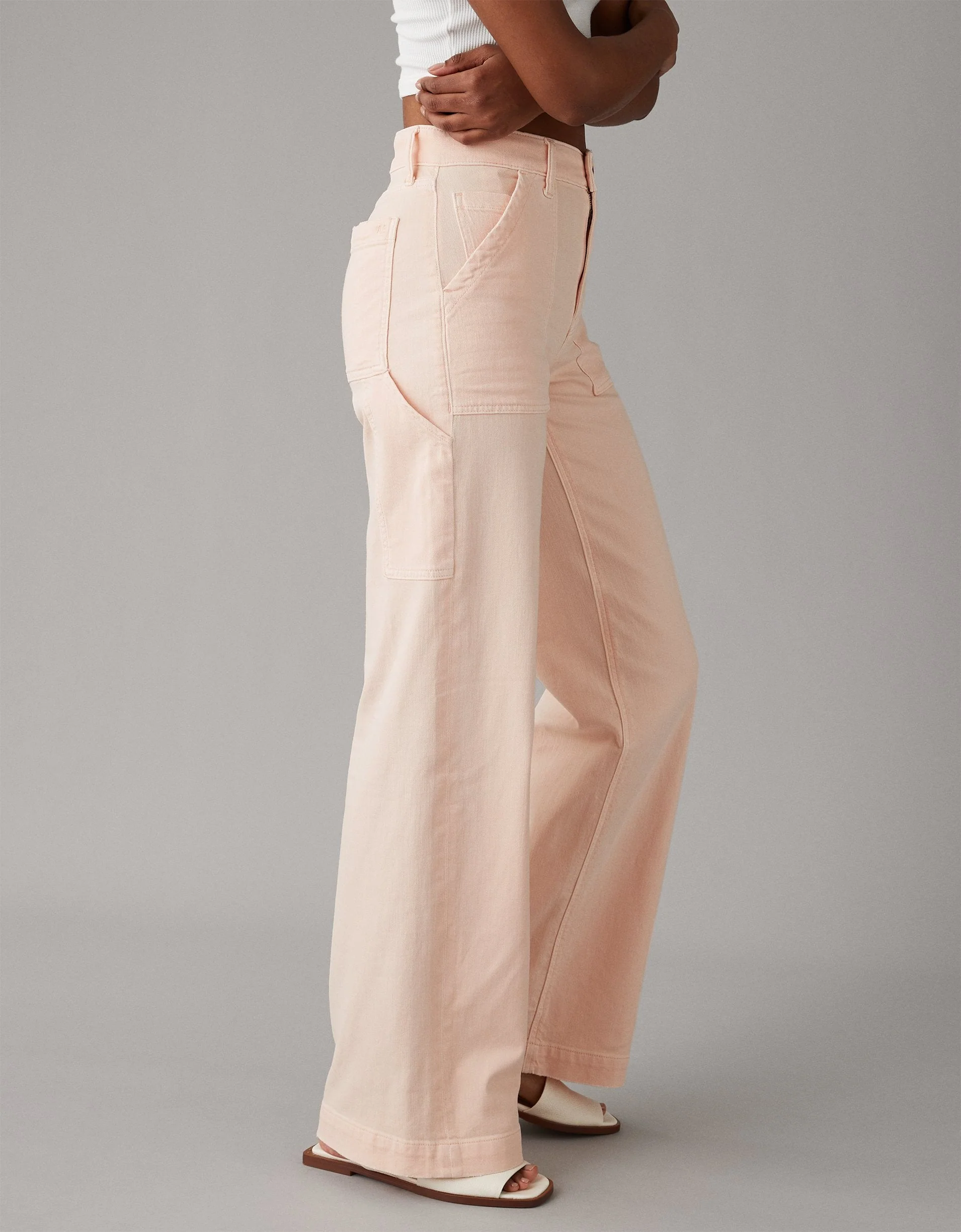 AE Dreamy Drape Woven Super High-Waisted Baggy Wide-Leg Pant