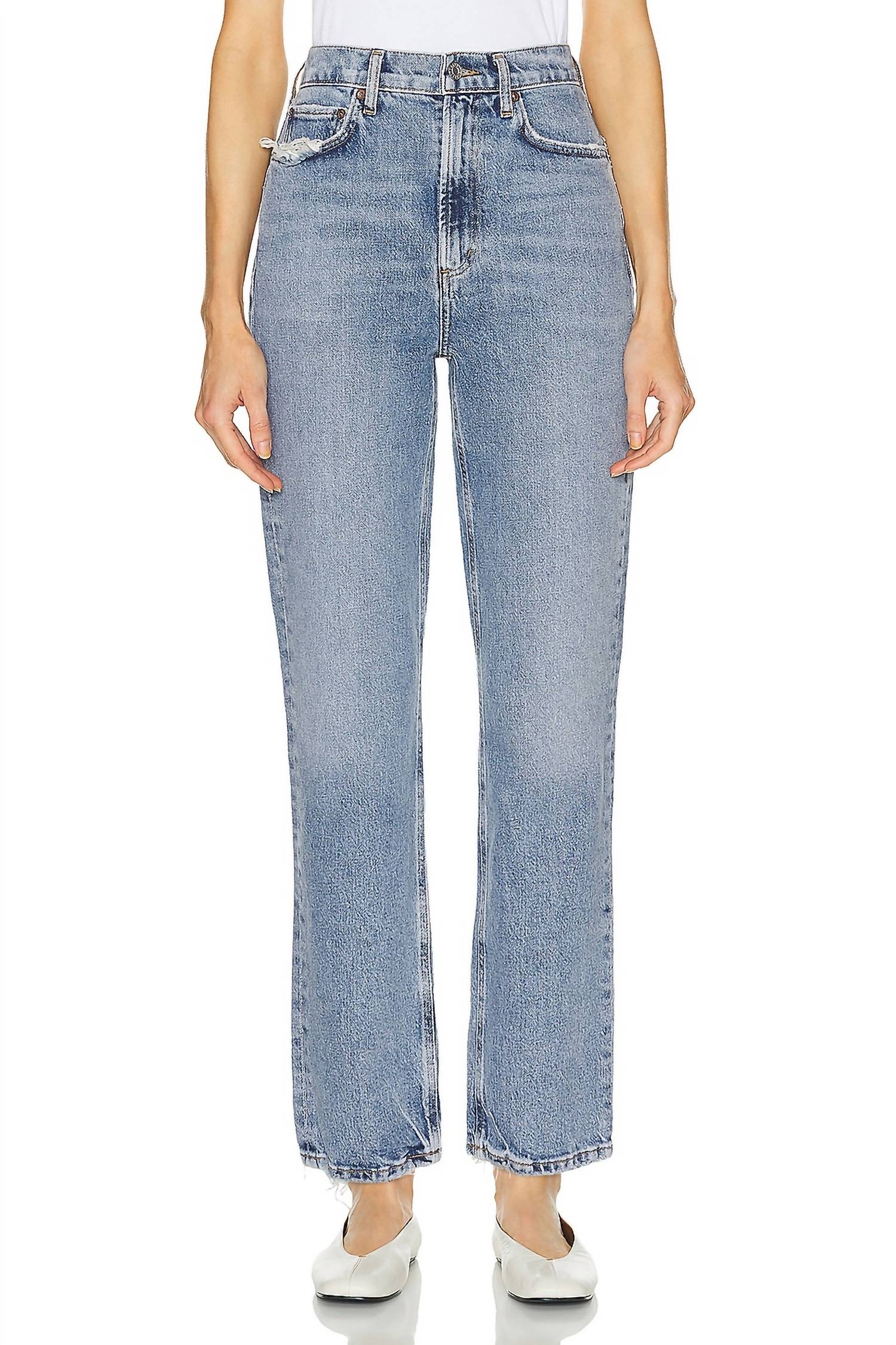 High Rise Stovepipe Jeans In Quiver