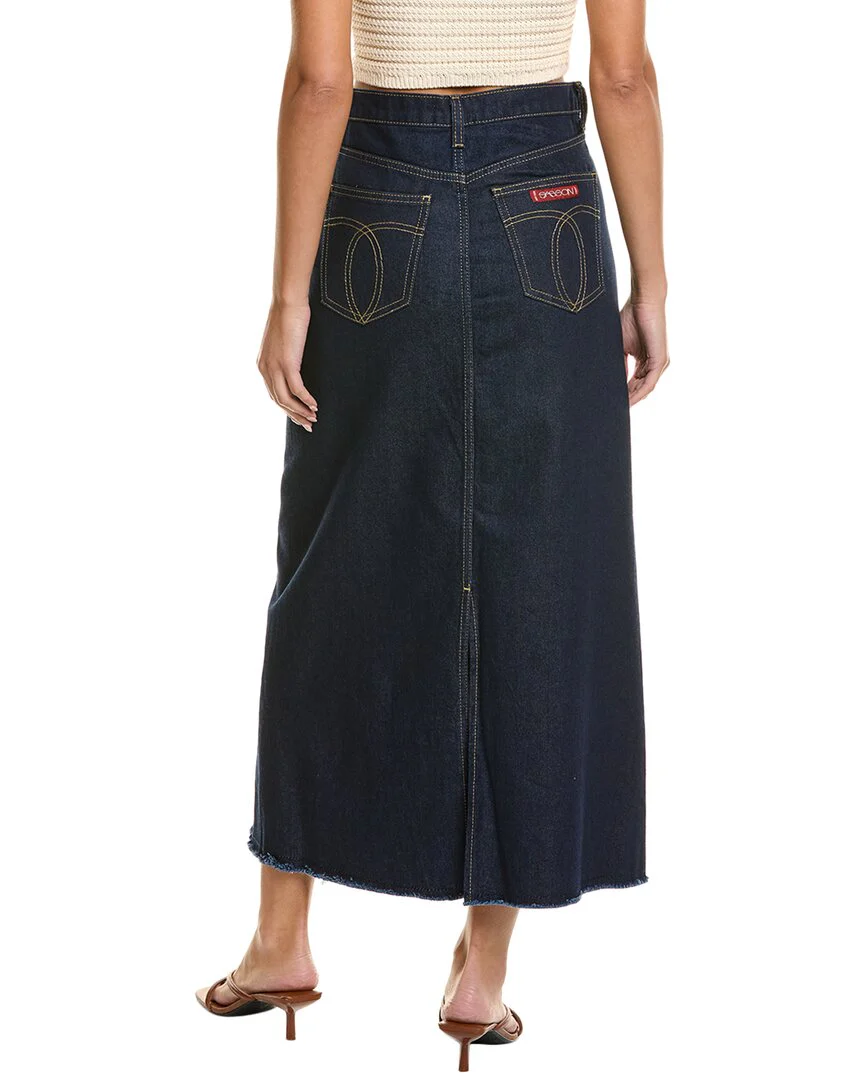 Johnny Was La Siene Denim Maxi Skirt