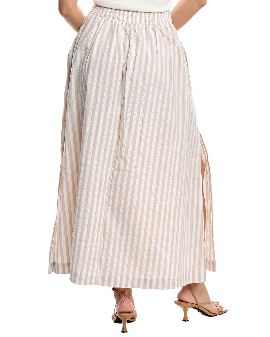 Stateside Puckered Stripe Cropped Pant