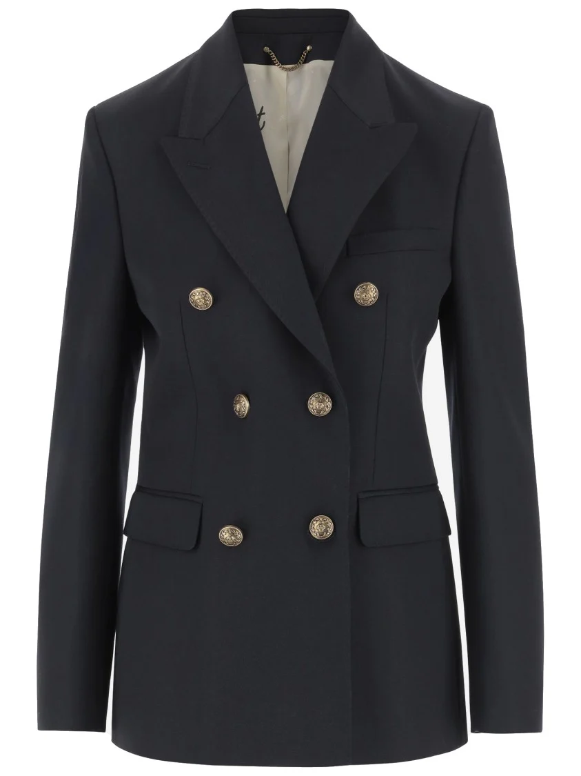 Wool Blend Double-Breasted Jacket