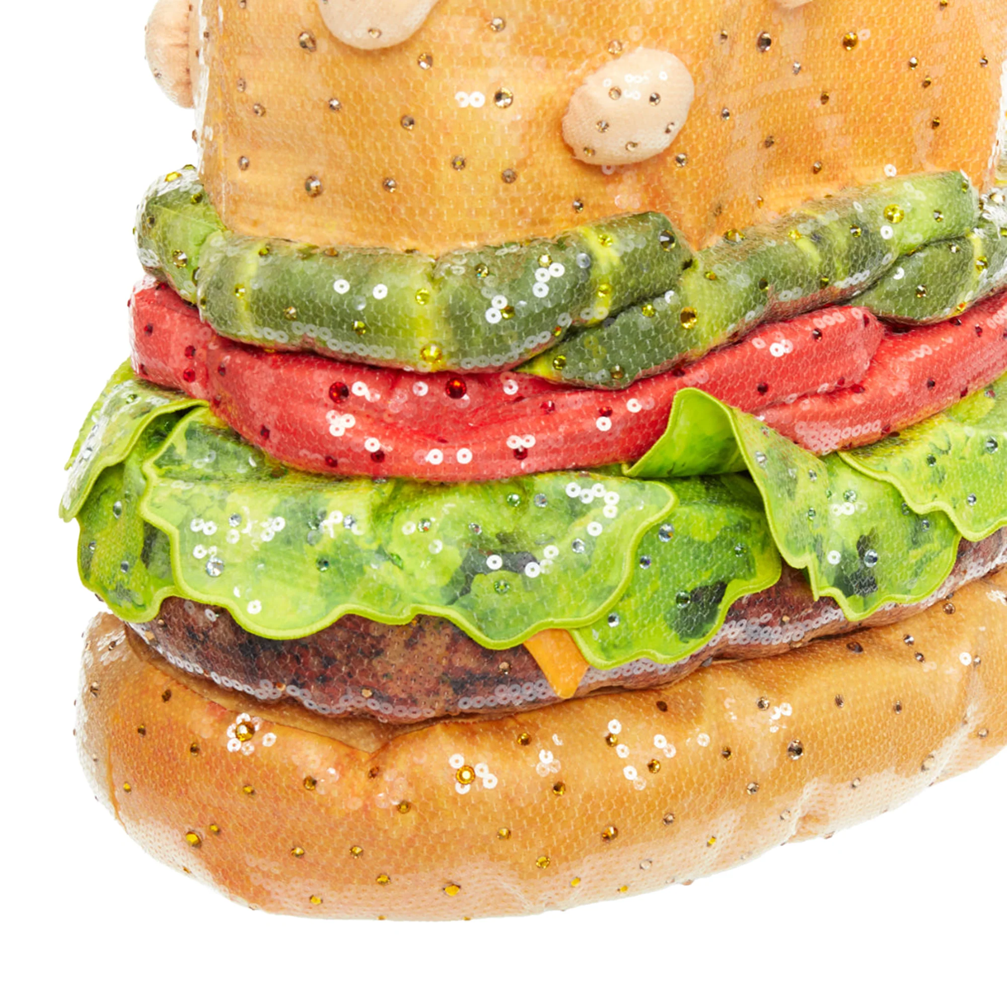 Rare Moschino Jeremy Scott Diner Group Duchesse Sequins Hamburger Skirt