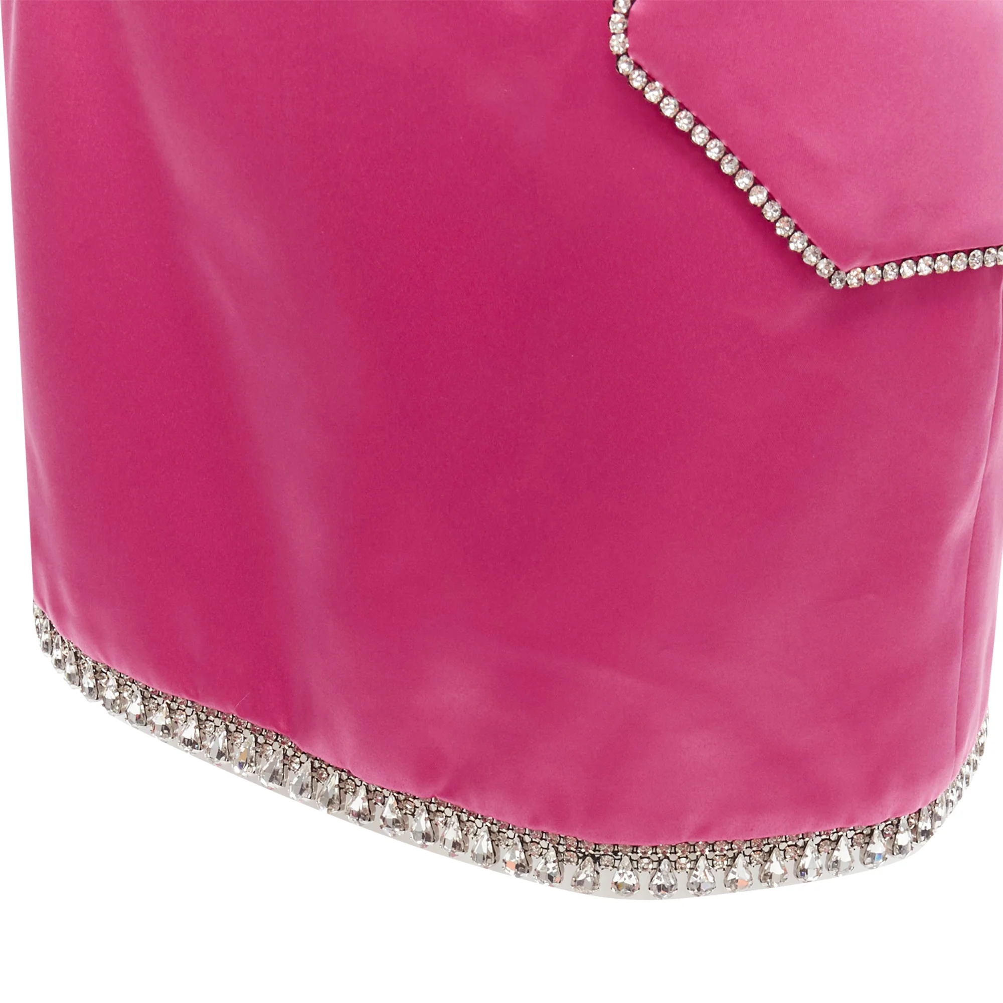 Giuseppe Di Morabito satin bling crystal rhinestone mini skirt