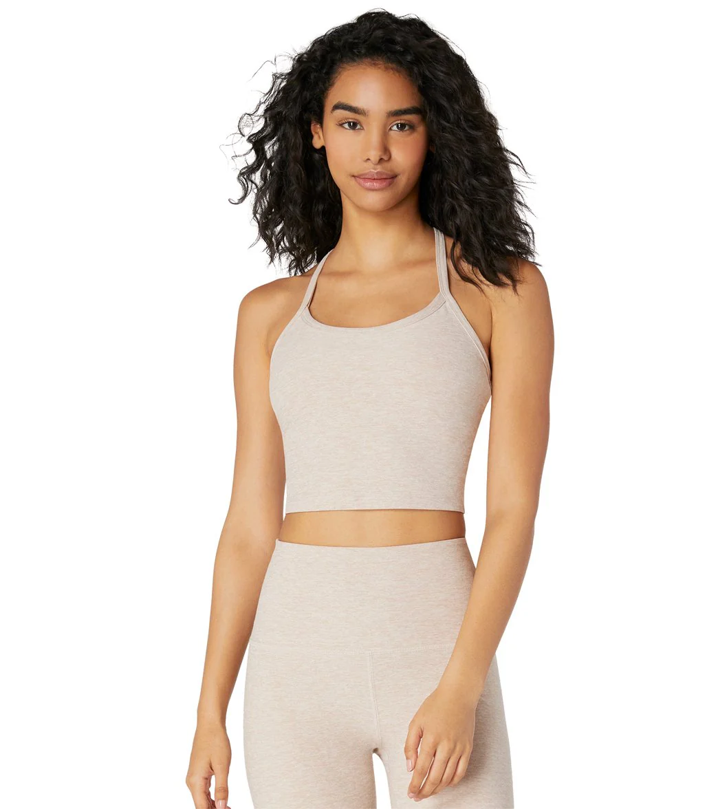 Beyond Yoga Spacedye Slim Racerback Cropped Tank Sand Swept/Desert Suede