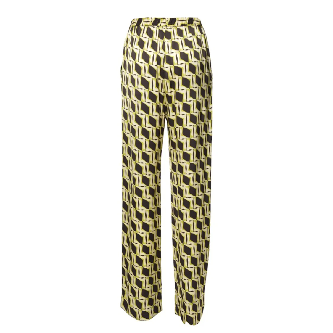 Multi-Colour Printed Viscose Satin Trousers