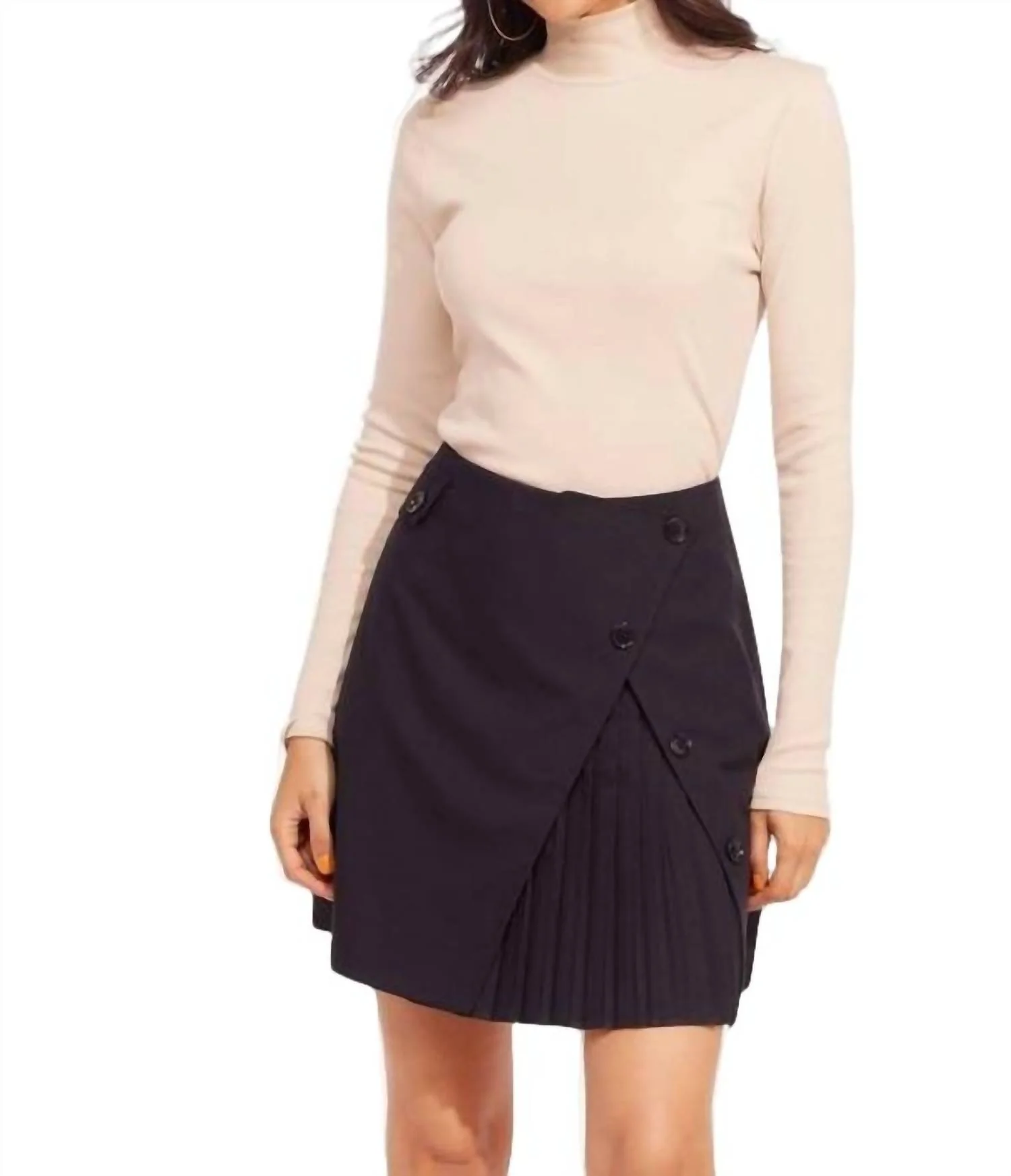 Tailored Mini Skirt In Dark Navy