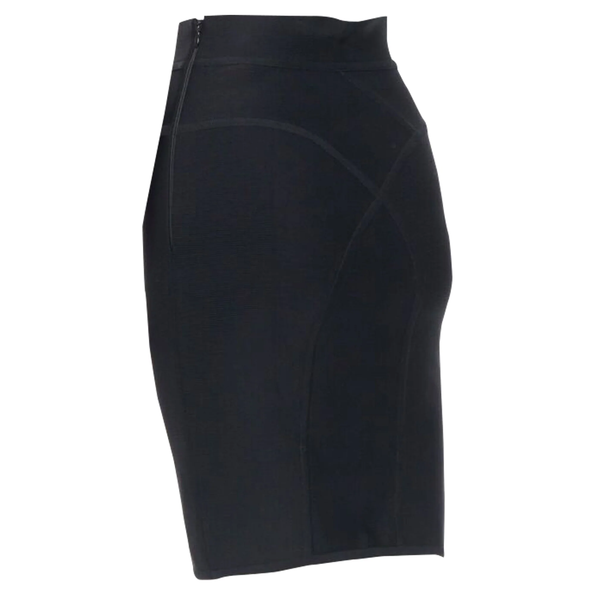 Herve Leger Paris body-conscious piping bandage pencil skirt