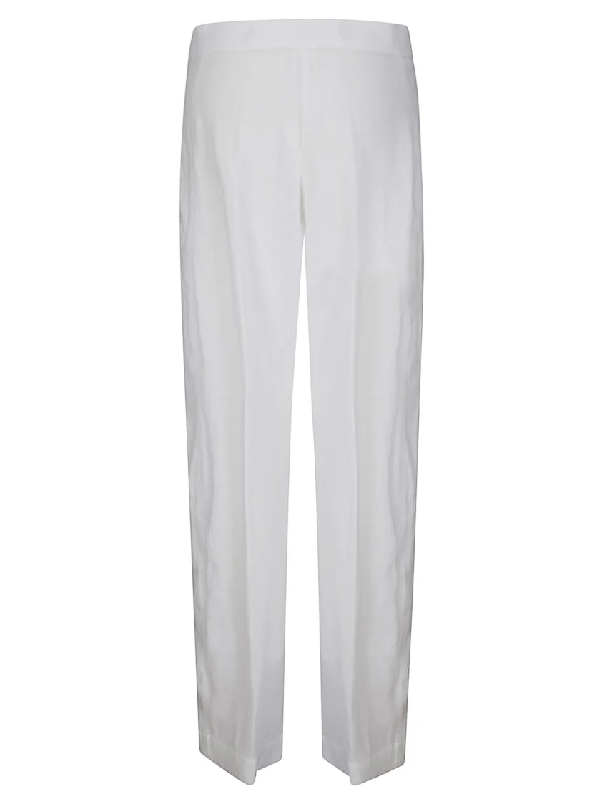 High-Waisted Linen Trousers