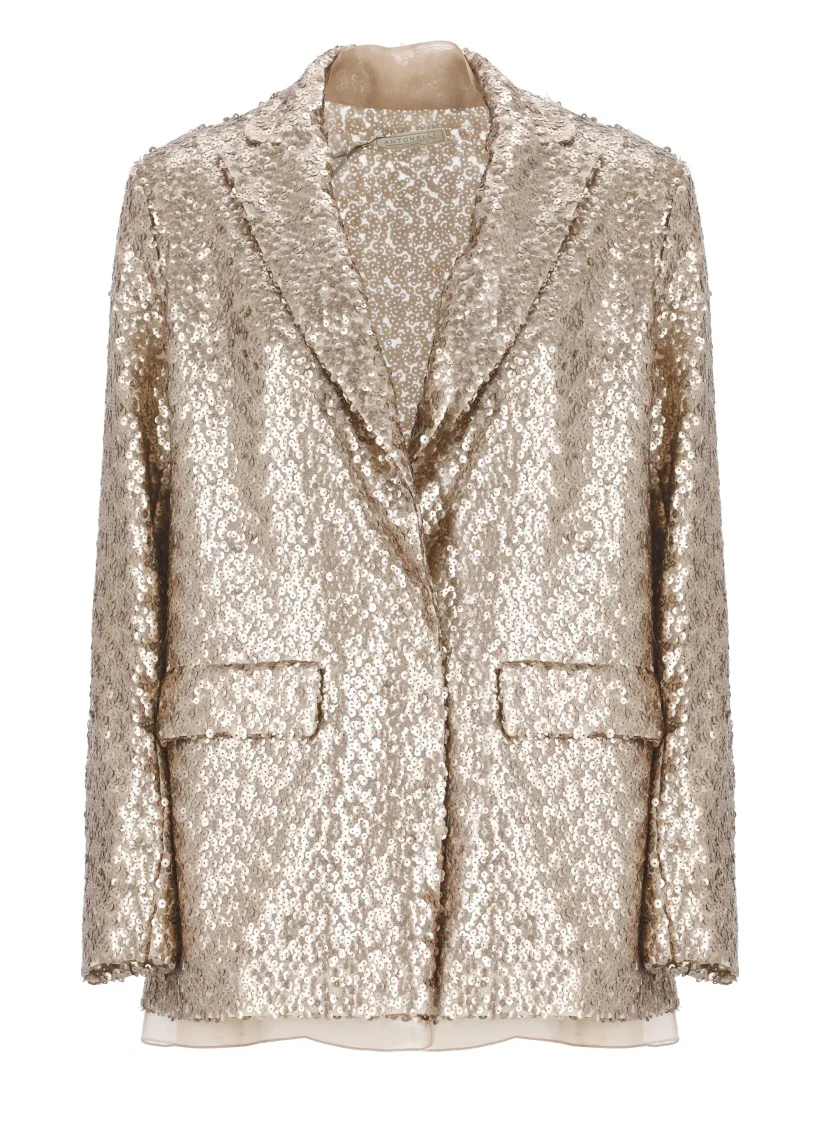 All-Over Paillettes Gold Blazer