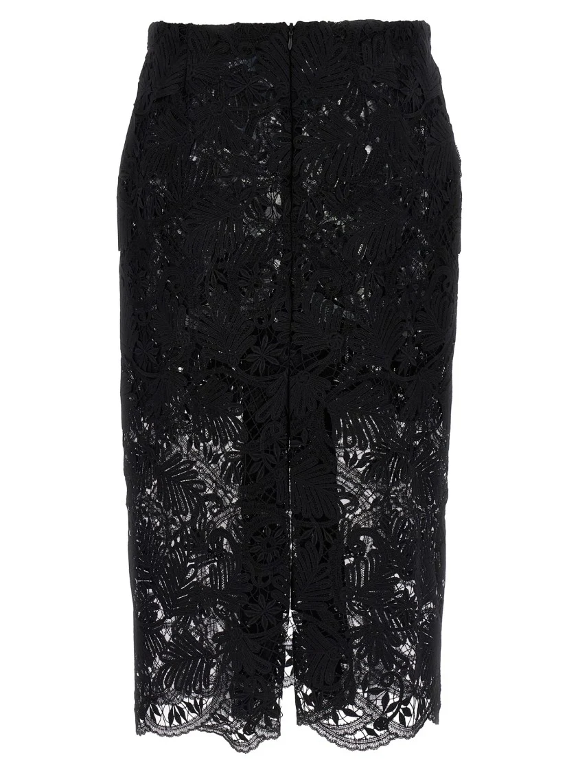 Intricate Lace Effect Skirt With Tulle Lining