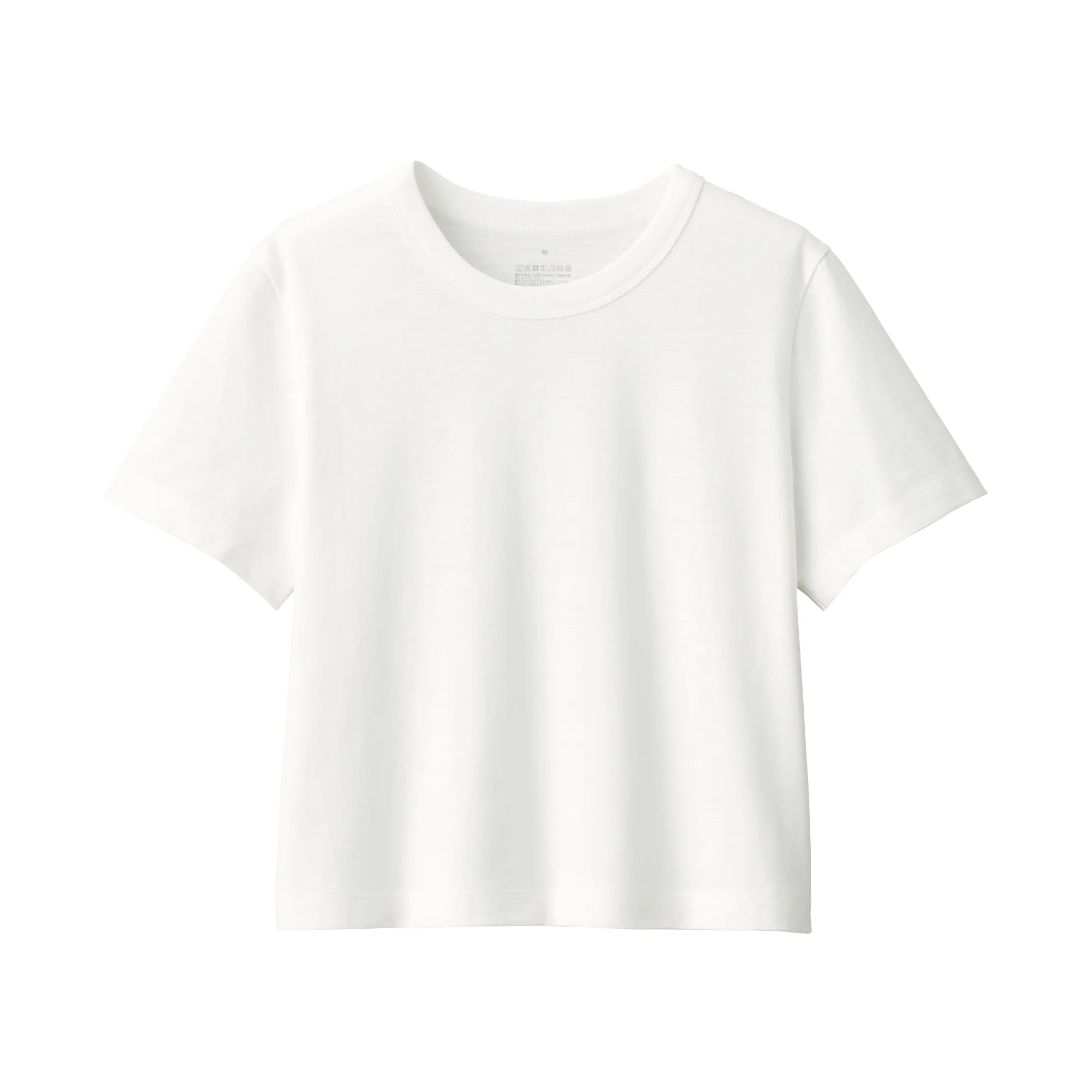Women's Slub Yarn Crop Short-Sleeve T-Shirt