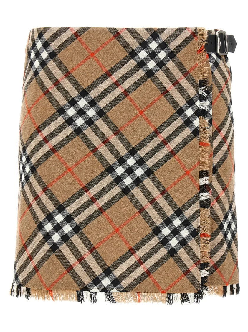 Mini Kilt Skirt With Burberry Check