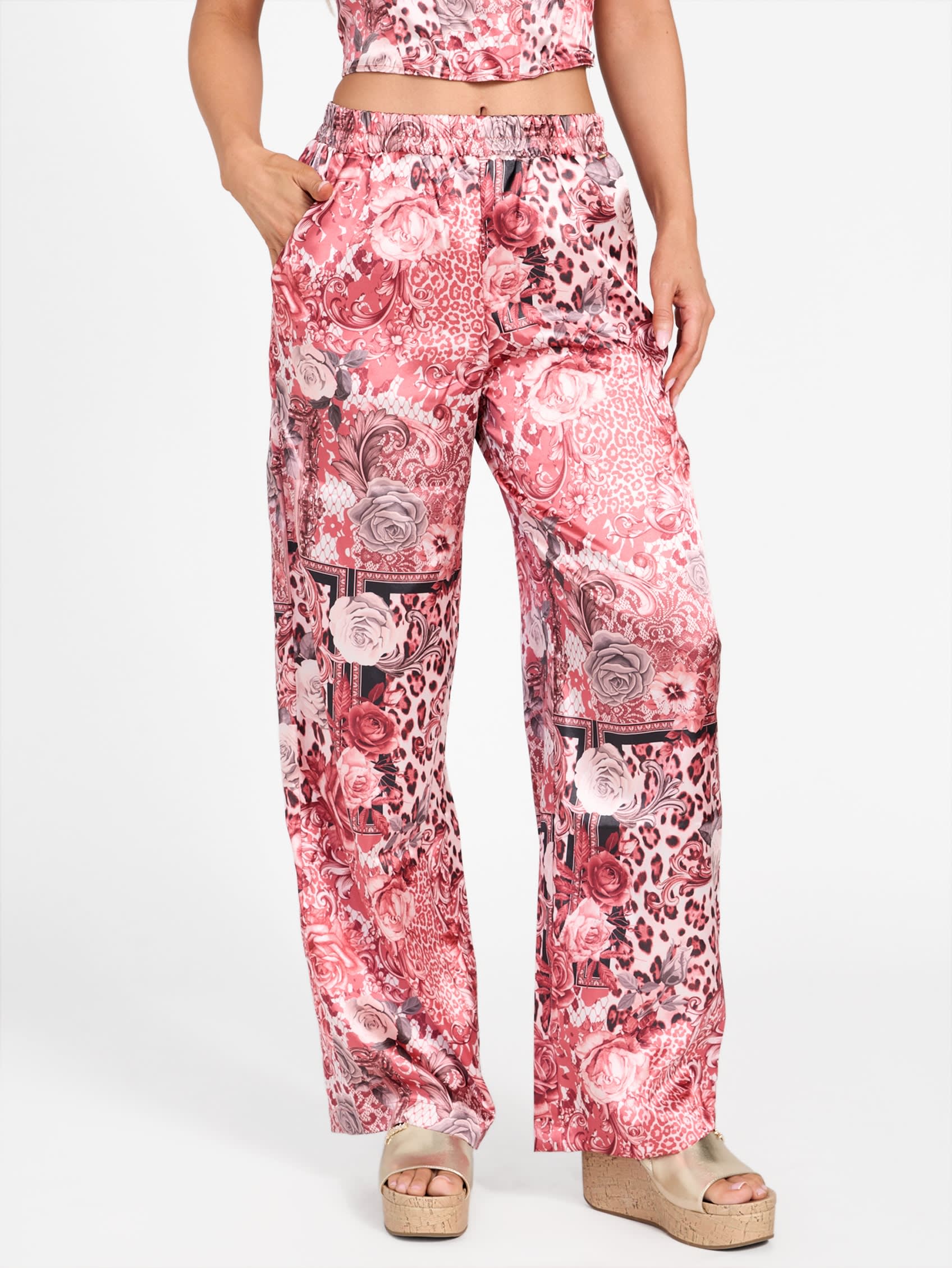 Karly Printed Satin Pants