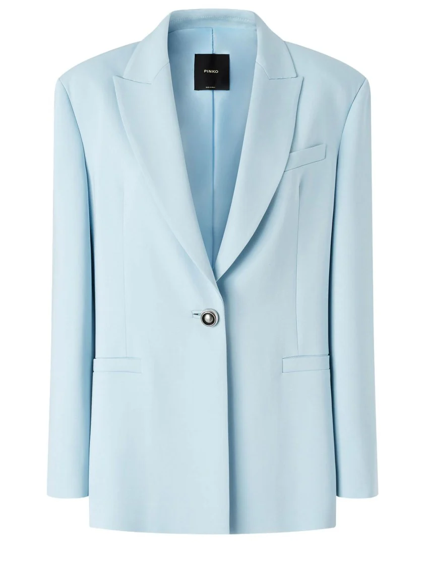 Stretch Viscose Single-Breasted Jacket