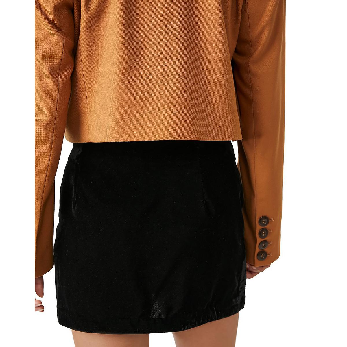 Annalise Womens Velvet Short Mini Skirt