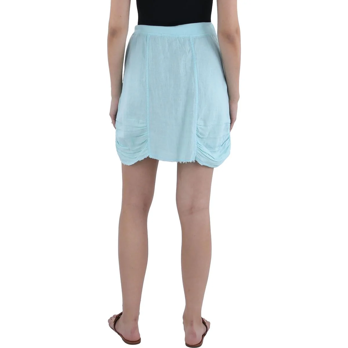 Leland Womens Linen Short Mini Skirt