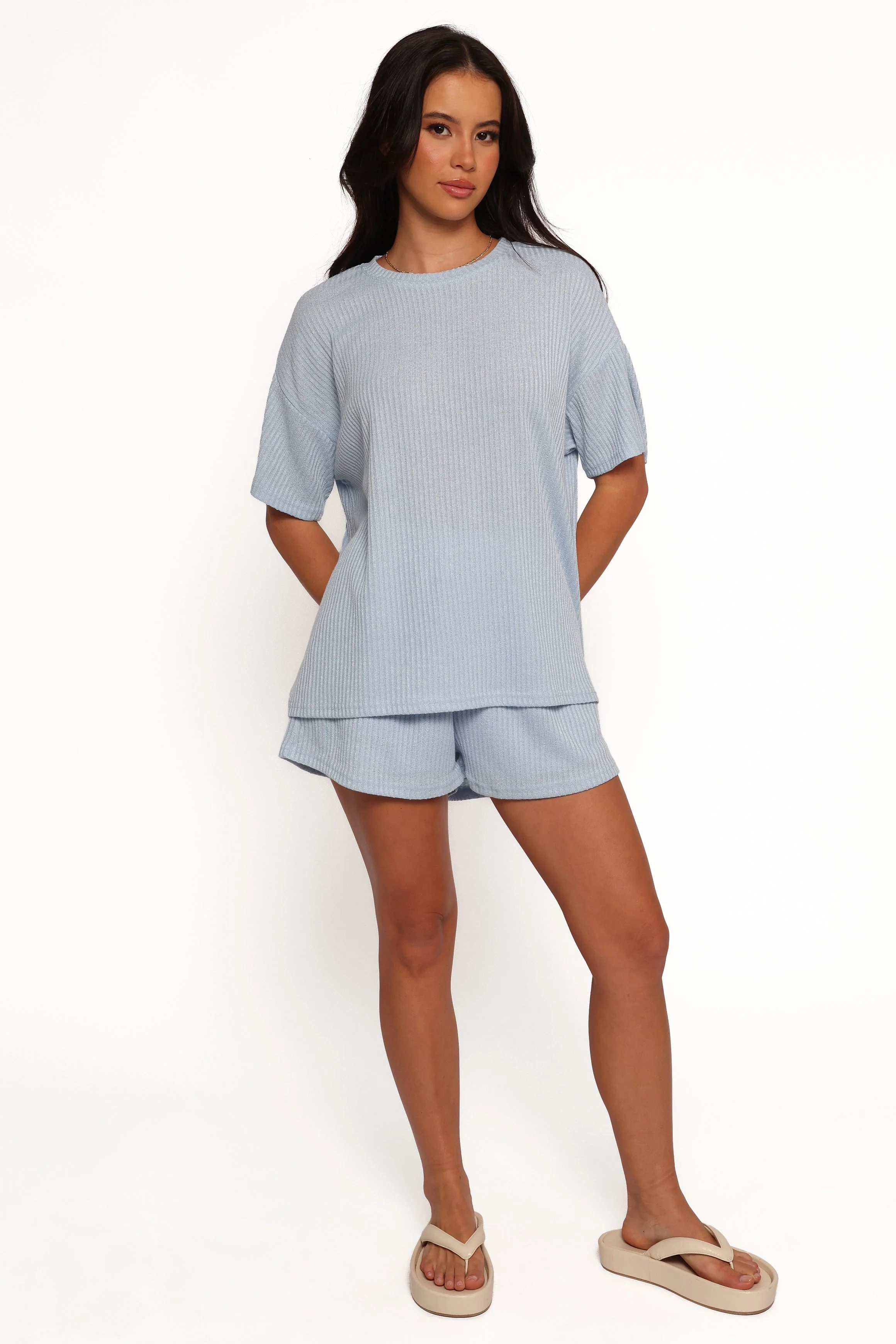 Granger Knit Short Set - Blue