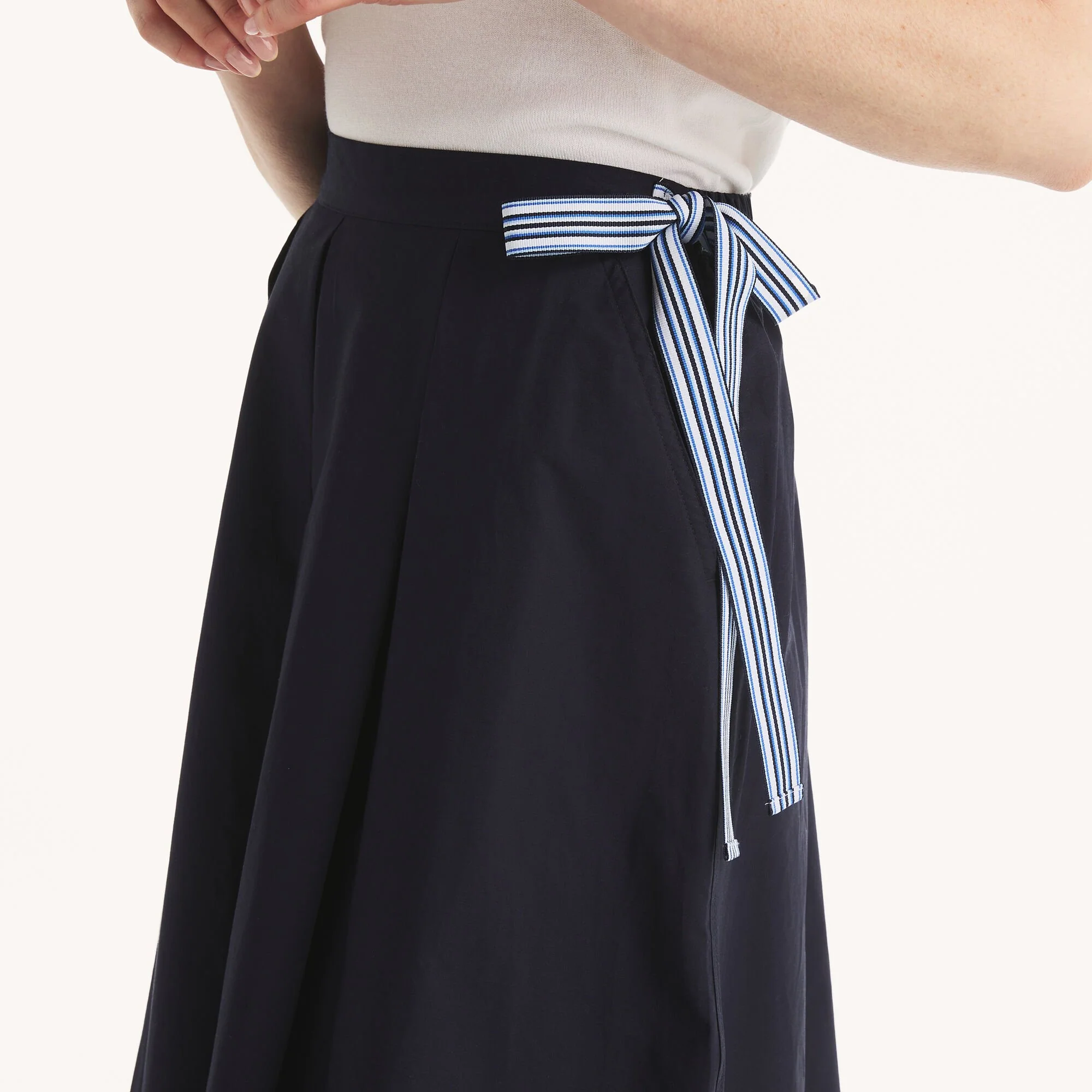 Nautica Womens Pleated Midi Skirt